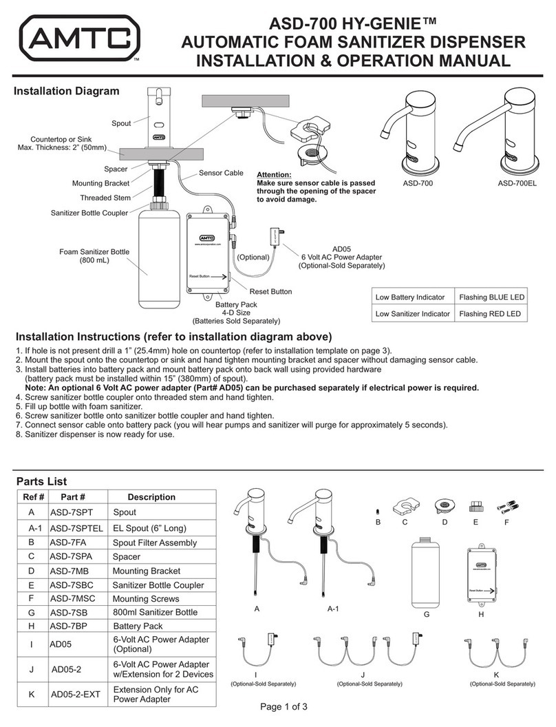 AMTC HY-GENIE ASD-700 Installation & operation manual AMTC HY-GENIE ASD-700 Installation & operation manual