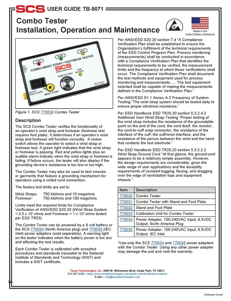 SCS 770030 User manual