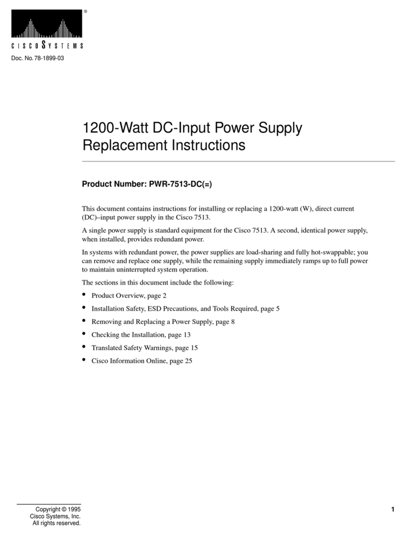 Cisco PWR-7513-DC Replacement instructions