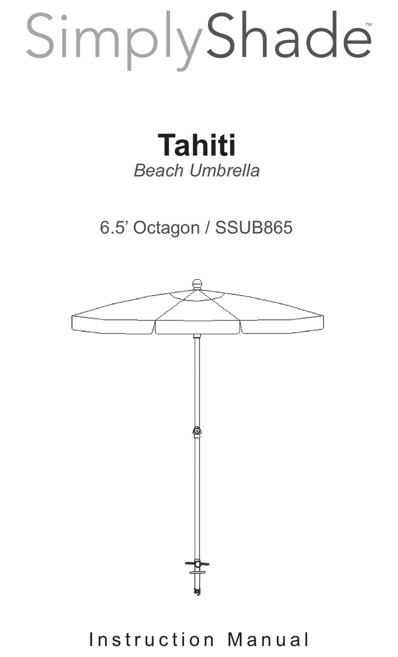 Simply Shade Tahiti instruction manual Simply Shade Tahiti instruction manual