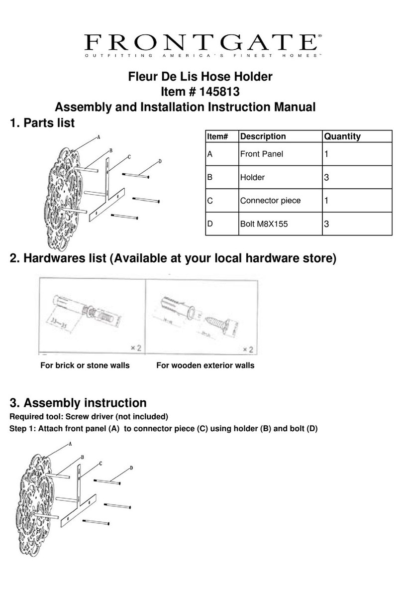 Frontgate Fleur De Lis Assembly and installation instructions