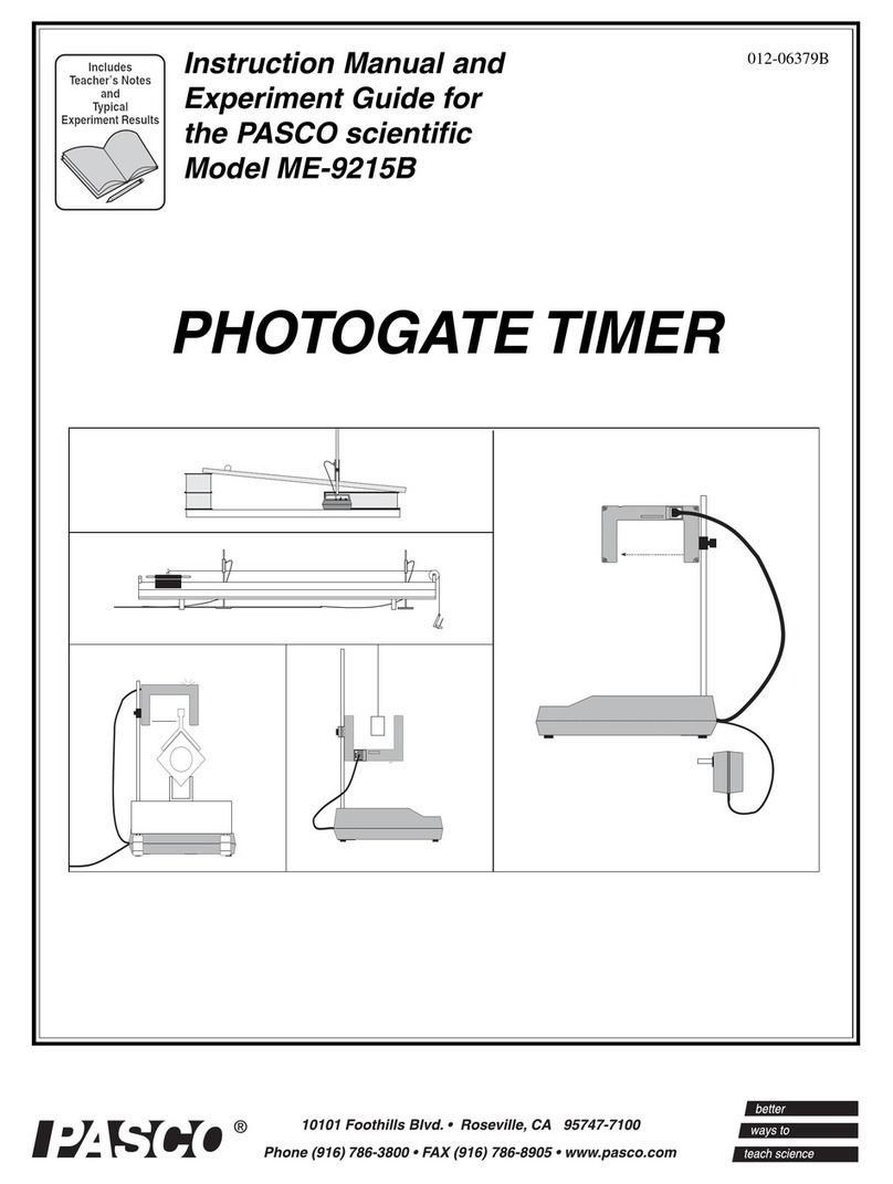PASCO ME-9215B Instruction manual and experiment guide