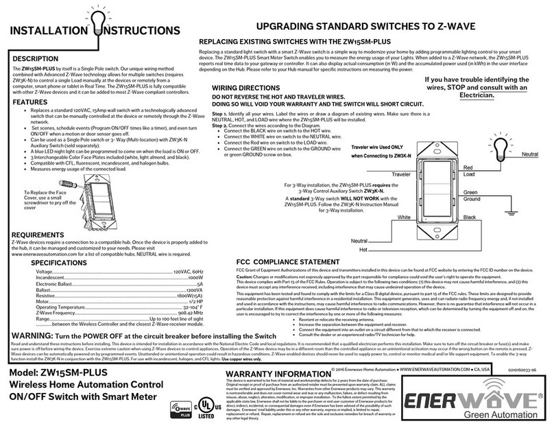 Enerwave ZW15SM-PLUS instruction manual