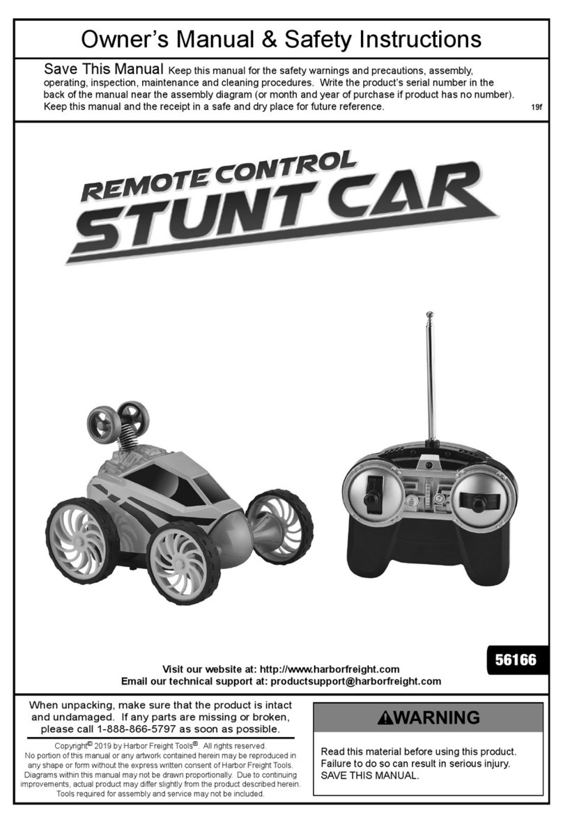 Harbor Freight Tools Remote Control Stunt Car Owner's manual & safety instructions