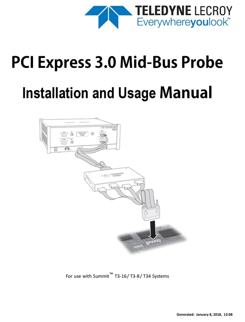 Teledyne Lecroy PCI Express 3.0 Mid-Bus Probe Installation and usage manual Teledyne Lecroy PCI Express 3.0 Mid-Bus Probe Installation and usage manual