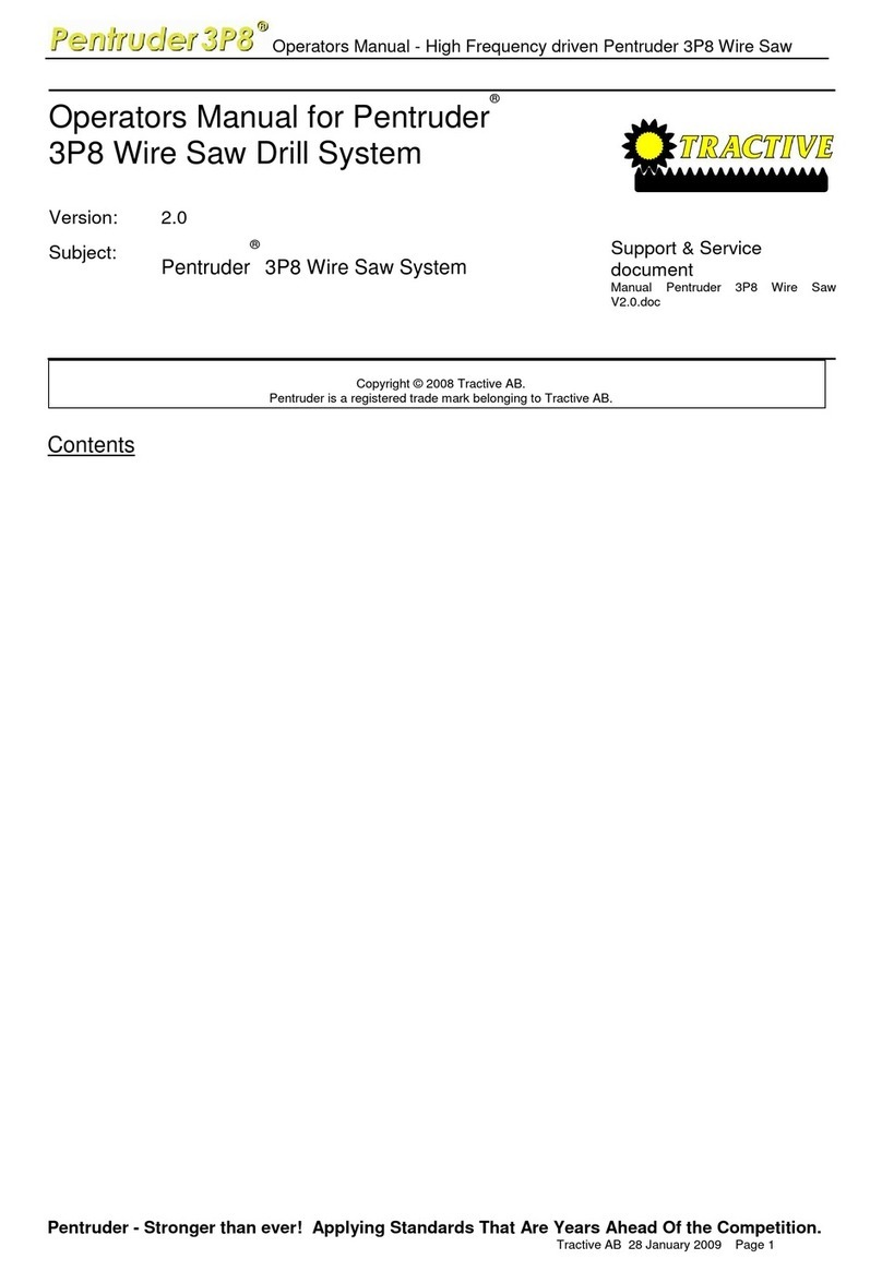 Tractive Pentruder 3P8 Operator's manual