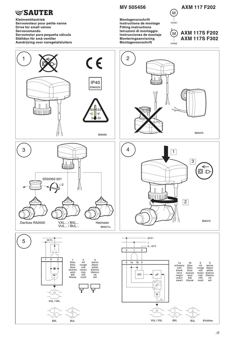 sauter AXM 117 F202 Fitting instructions