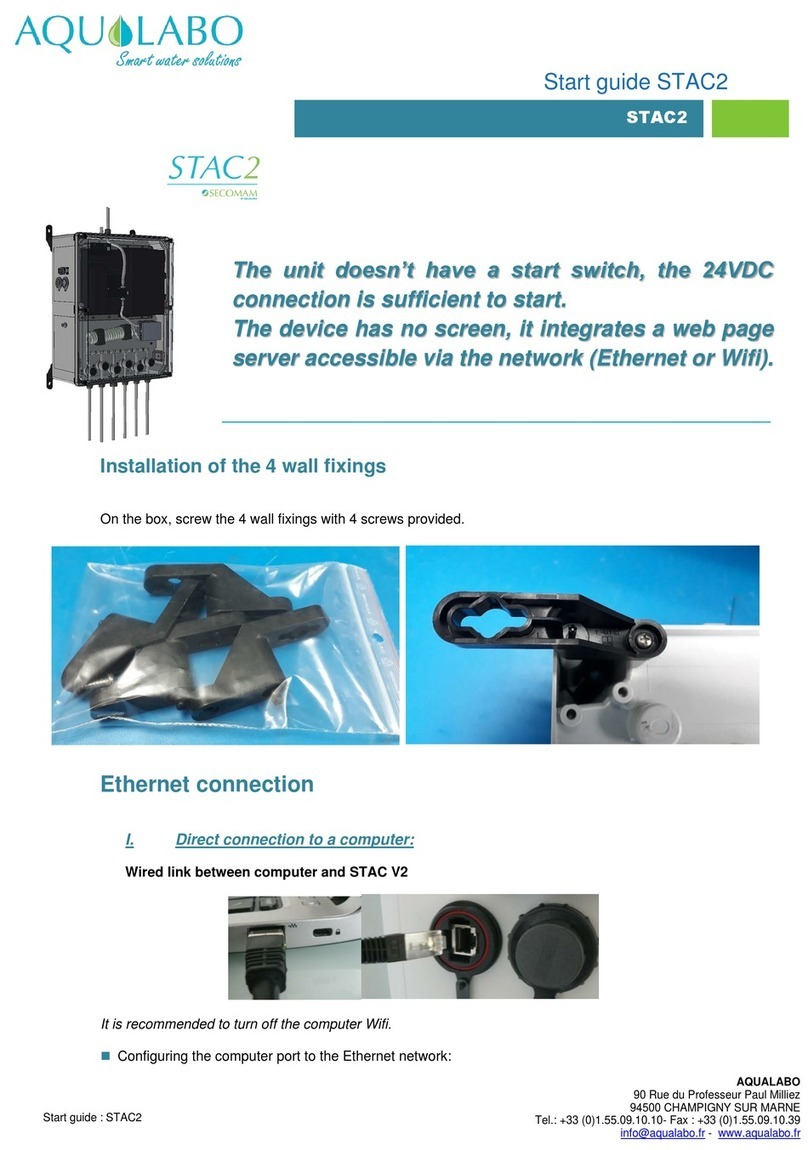 AquaLabo Secomam STAC2 Start guide