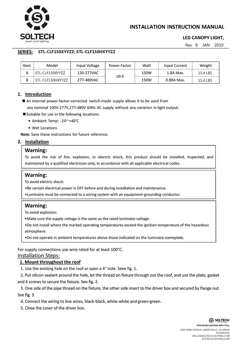 Soltech STL-CLF150 Series installation instructions