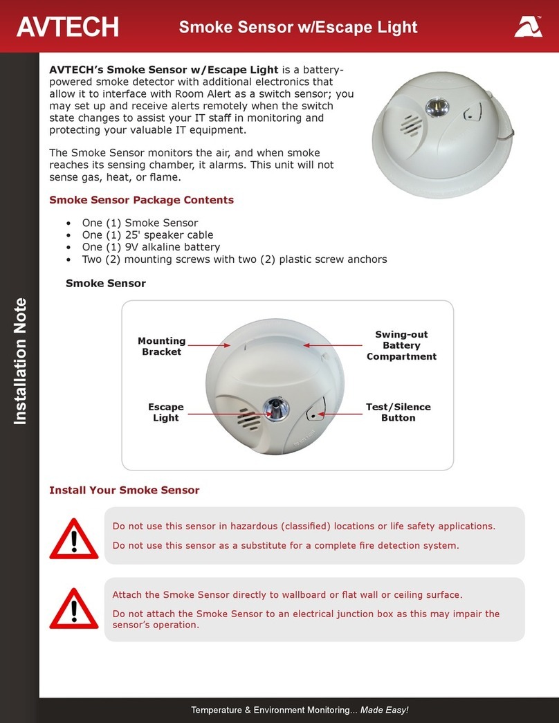 Avtech RMA-SS1-SEN Installation and operation manual