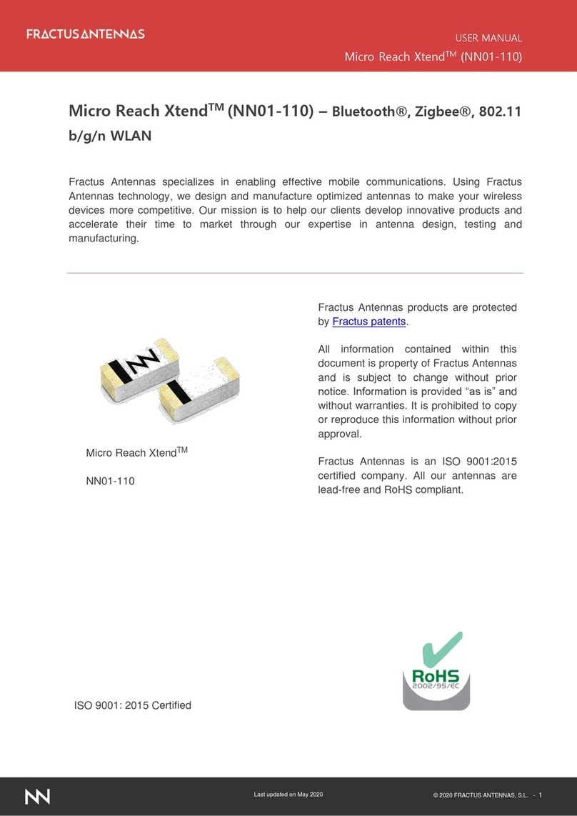 Fractus Antennas Micro Reach Xtend NN01-110 User manual