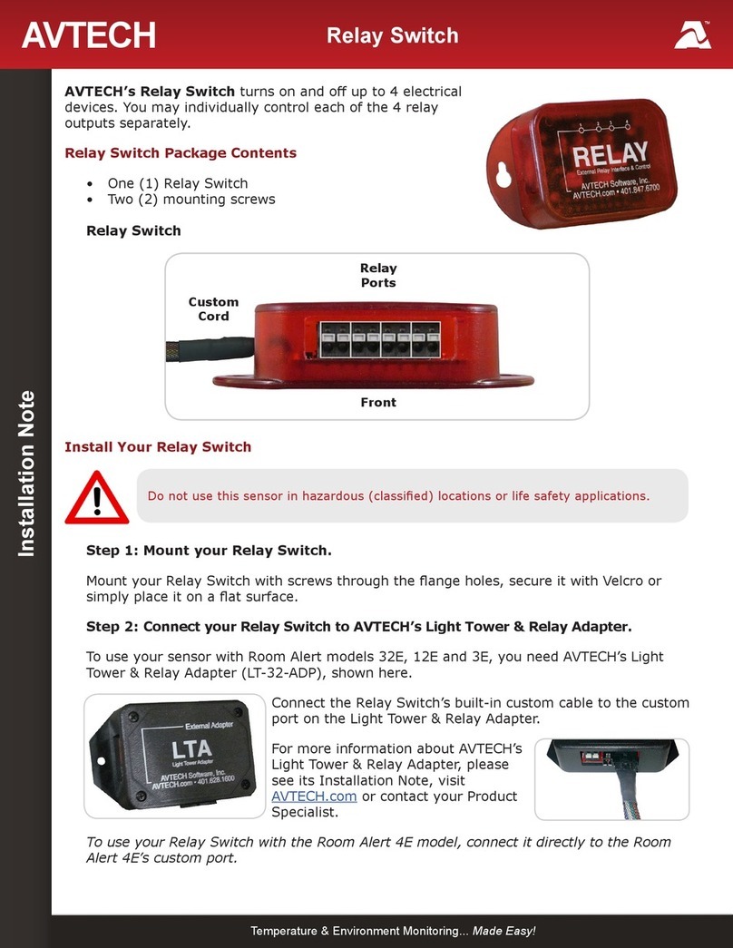 Avtech RMA-RELAY-SEN Installation note