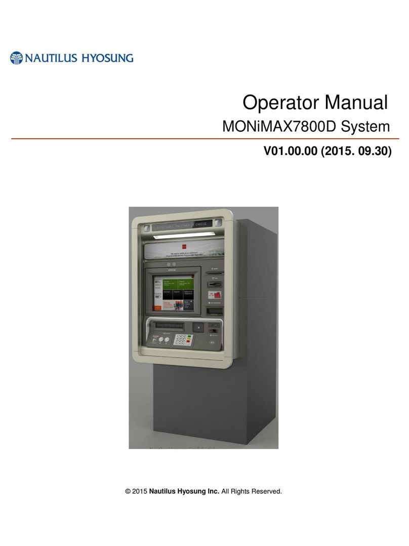 Nautilus Hyosung MONiMAX7800D Operator's manual