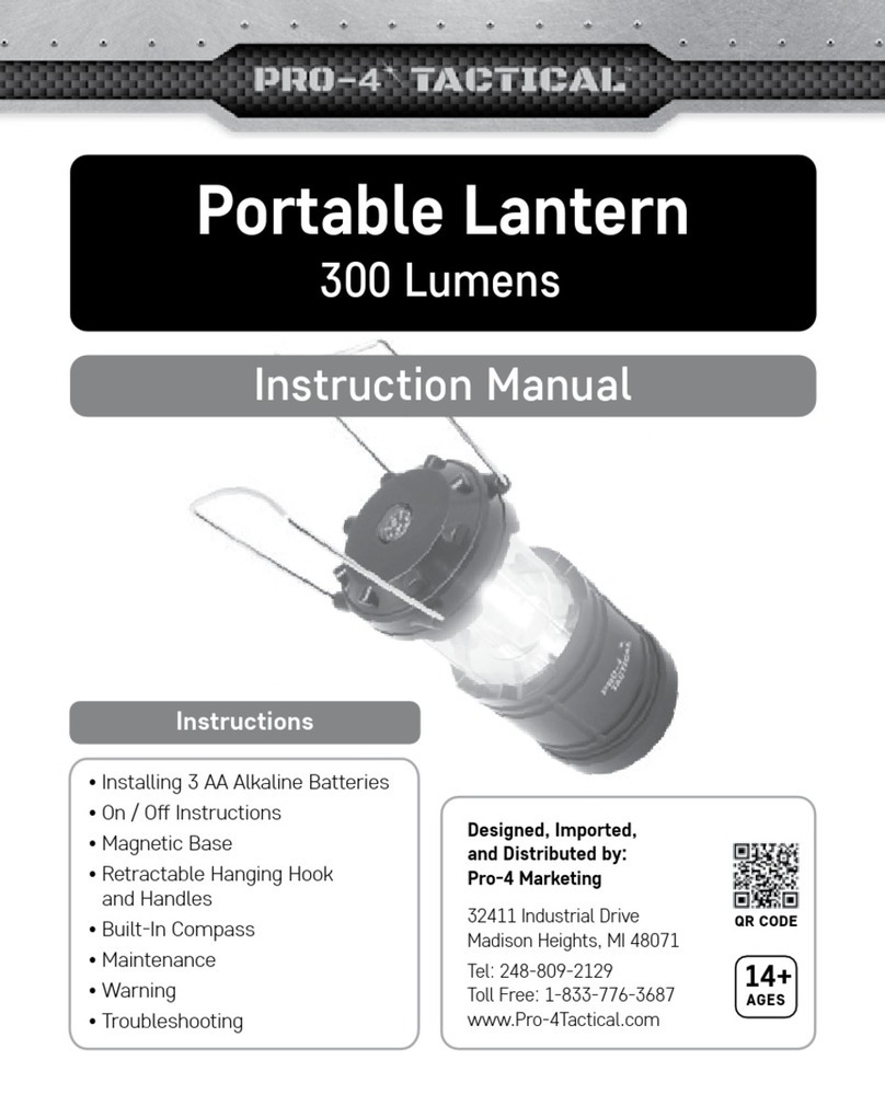 Pro-4 Tactical Portable Lantern 300 Lumens instruction manual