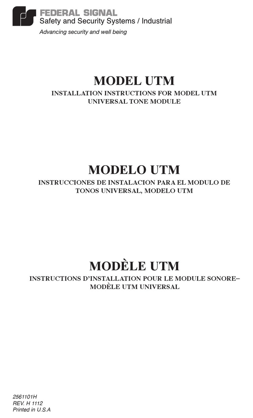 Federal Signal Corporation UTM installation instructions