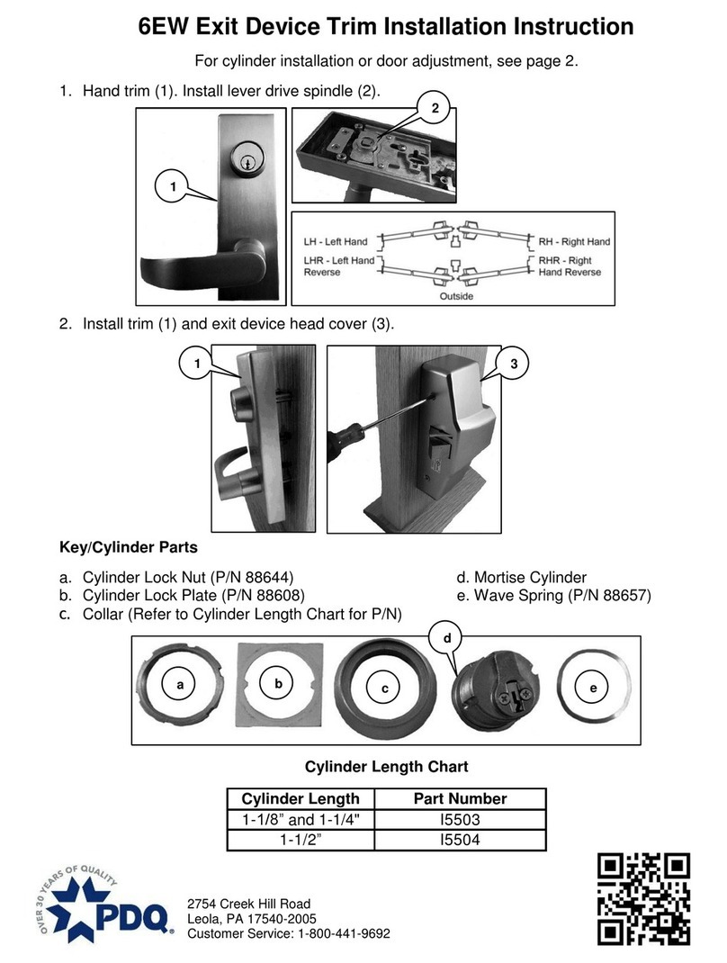 PDQ 6EW Installation instruction