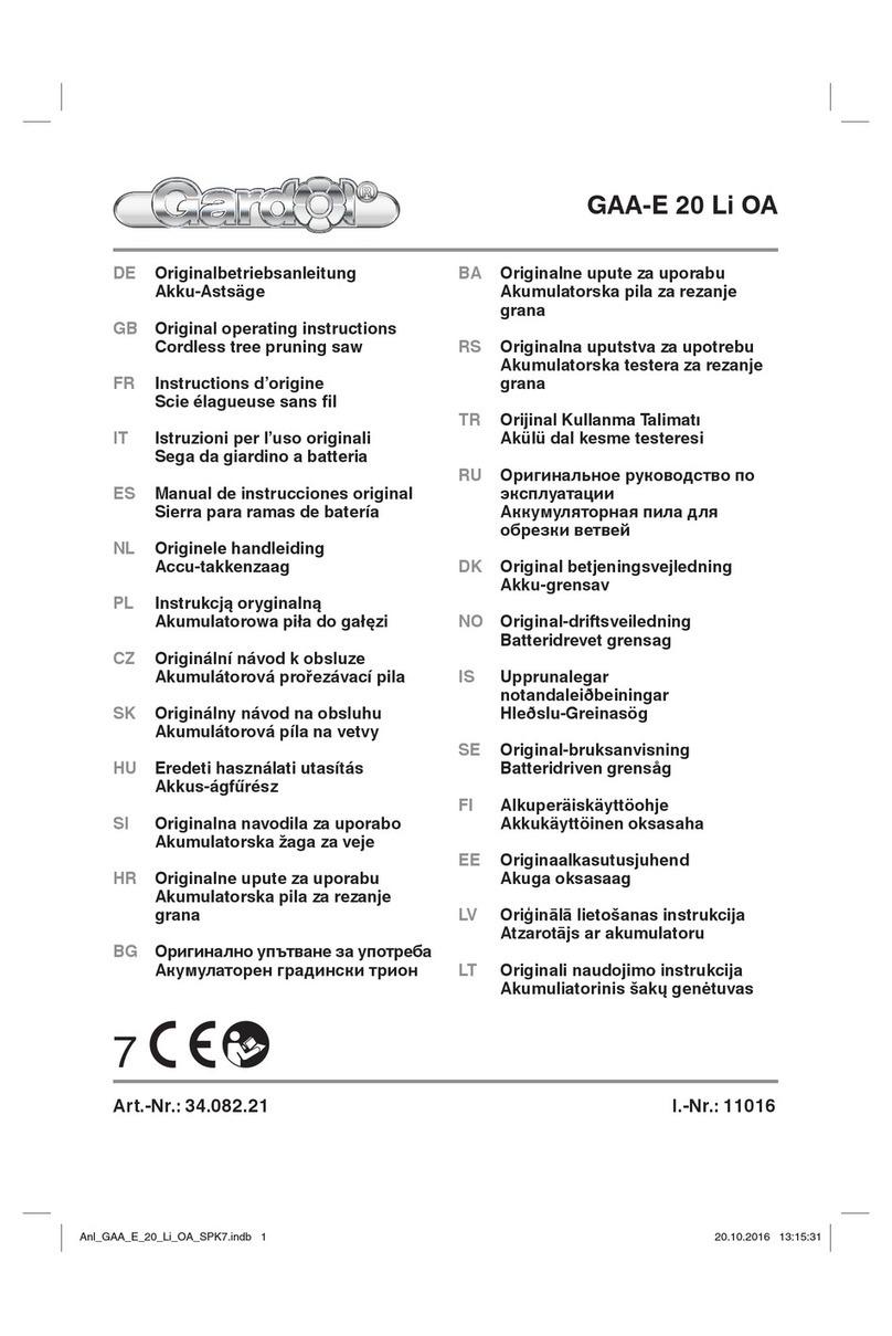 Gardol GAA-E 20 Li OA Original operating instructions Gardol GAA-E 20 Li OA Original operating instructions