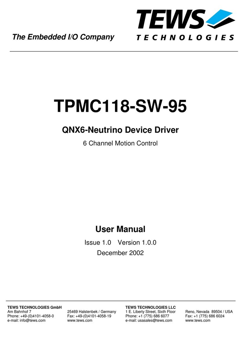 Tews Technologies TPMC118-SW-95 user manual
