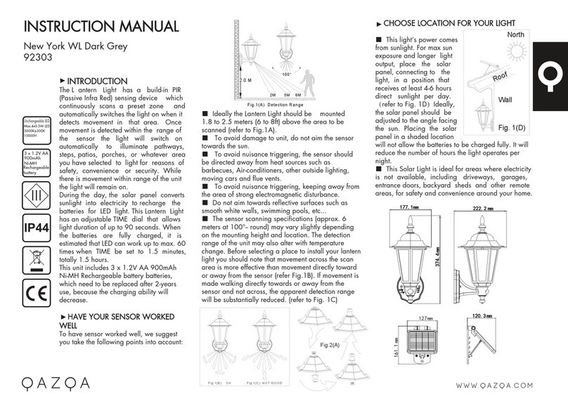 Qazqa New York WL Dark Grey instruction manual