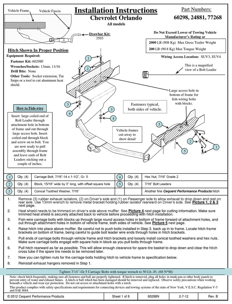 Cequent Performance Products 60298 installation instructions