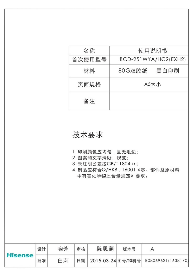 Hisense RT417N4DC1 Mounting instructions