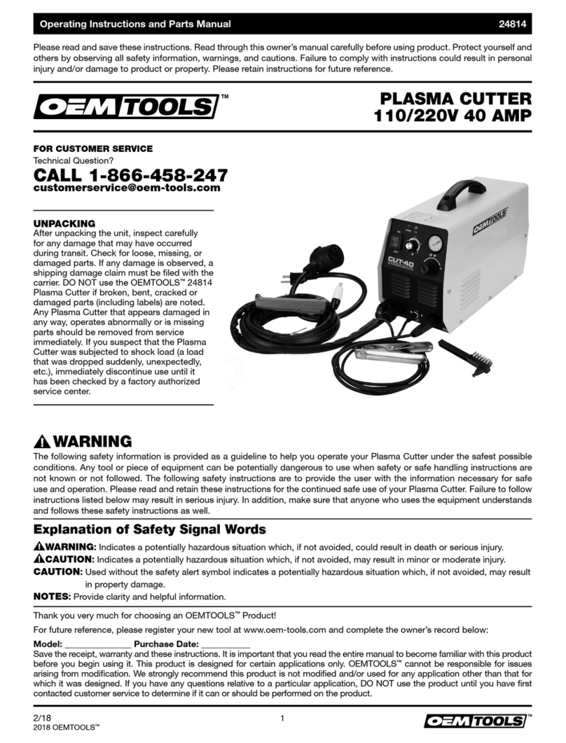 OEM Tools Cut-40 Service manual