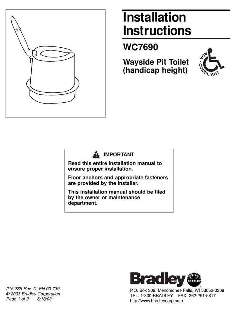 Bradley WC7690 installation instructions