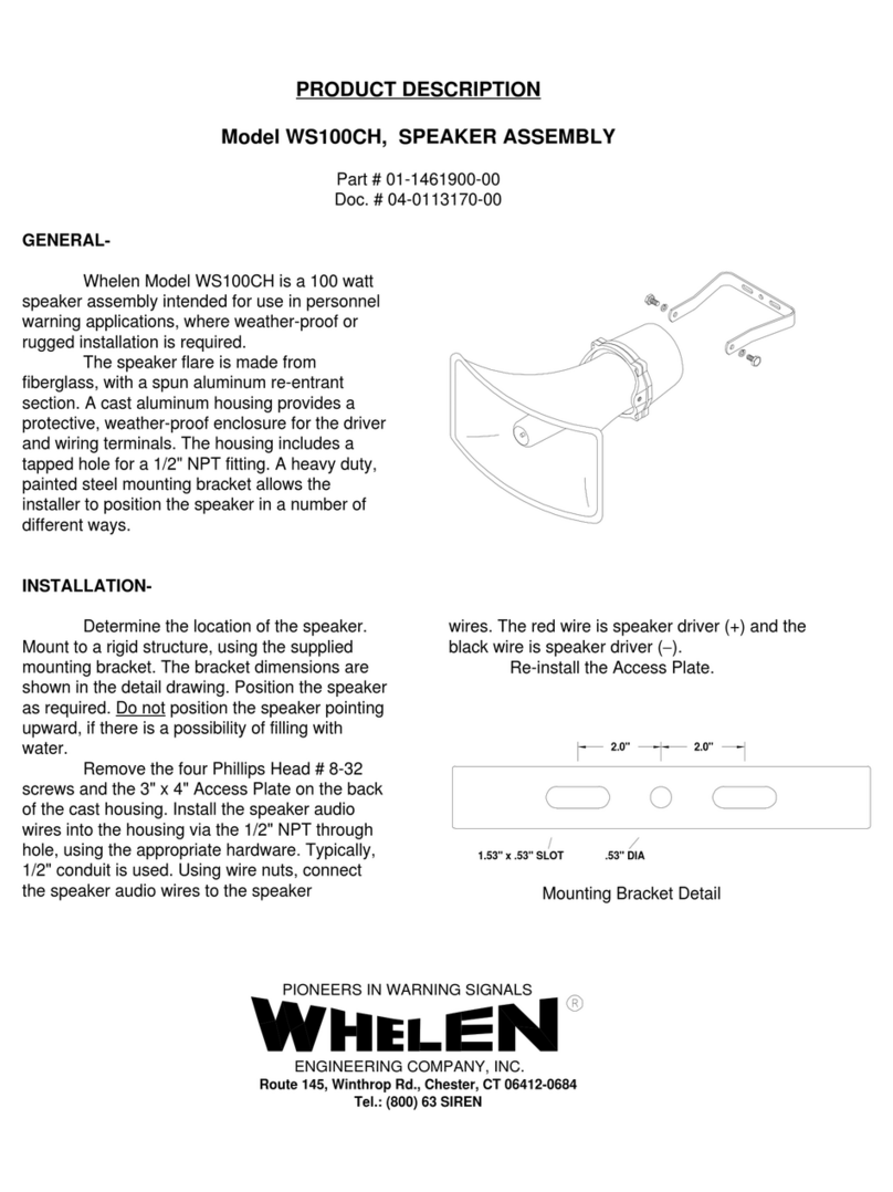Whelen Engineering Company WS100CH Product description