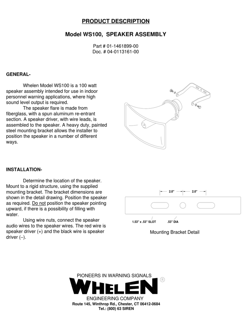 Whelen Engineering Company WS100 Product description