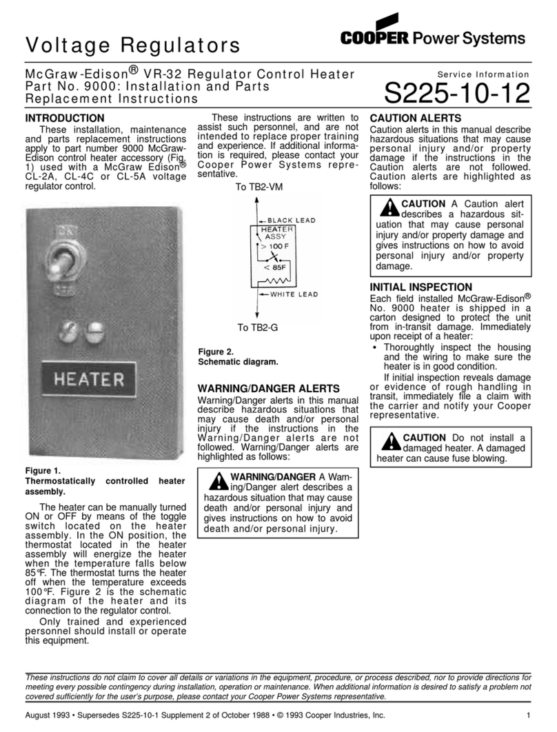 Cooper Power Systems mcGraw Edison 9000 Replacement instructions