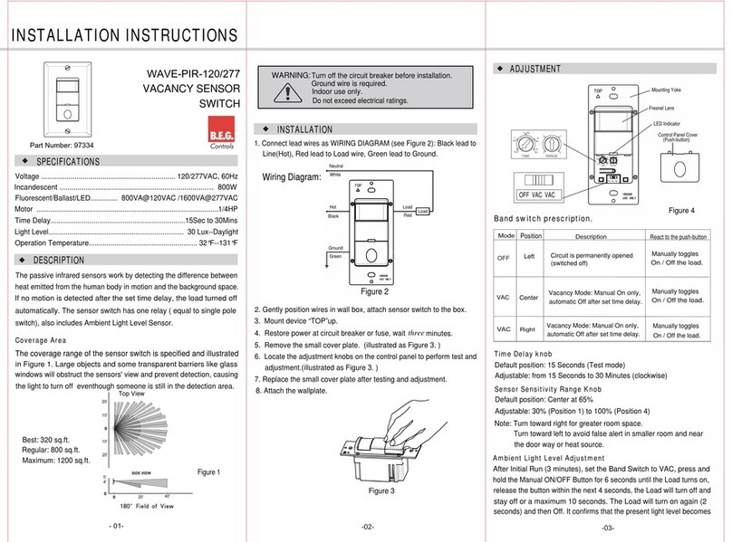 B.E.G. WAVE-PIR-120/277 installation instructions B.E.G. WAVE-PIR-120/277 installation instructions