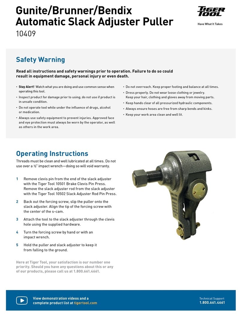 Tiger Tool 10409 User manual