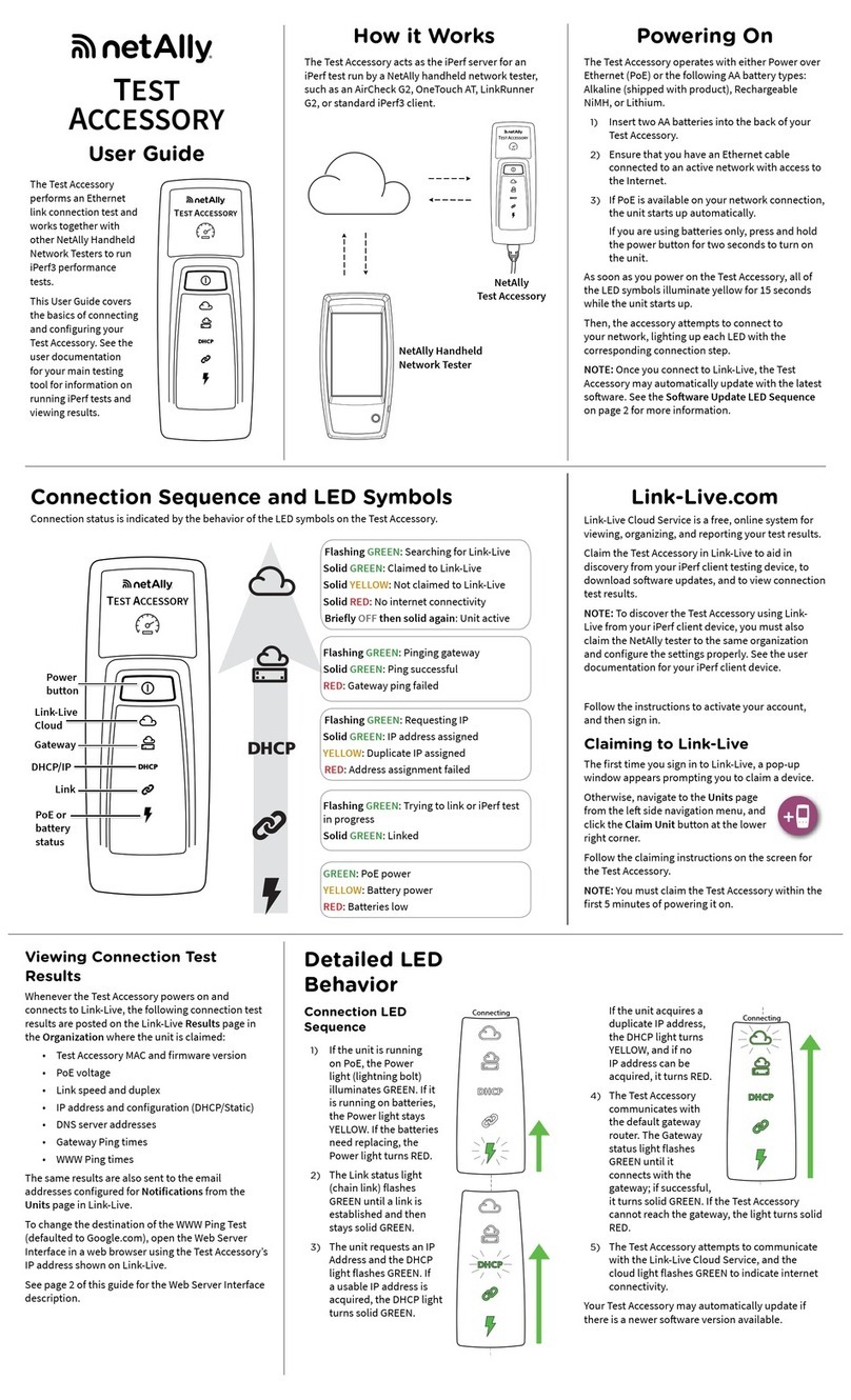 netAlly Test Accessory user guide netAlly Test Accessory user guide