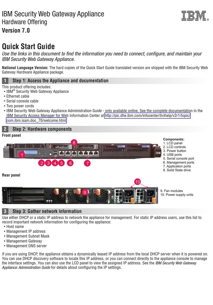 IBM Security Web Gateway Appliance quick start guide IBM Security Web Gateway Appliance quick start guide