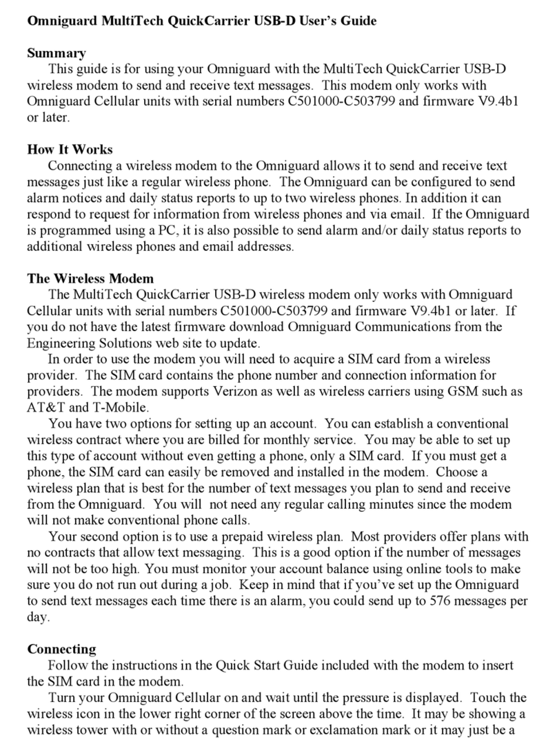 Multitech QuickCarrier USB-D User manual