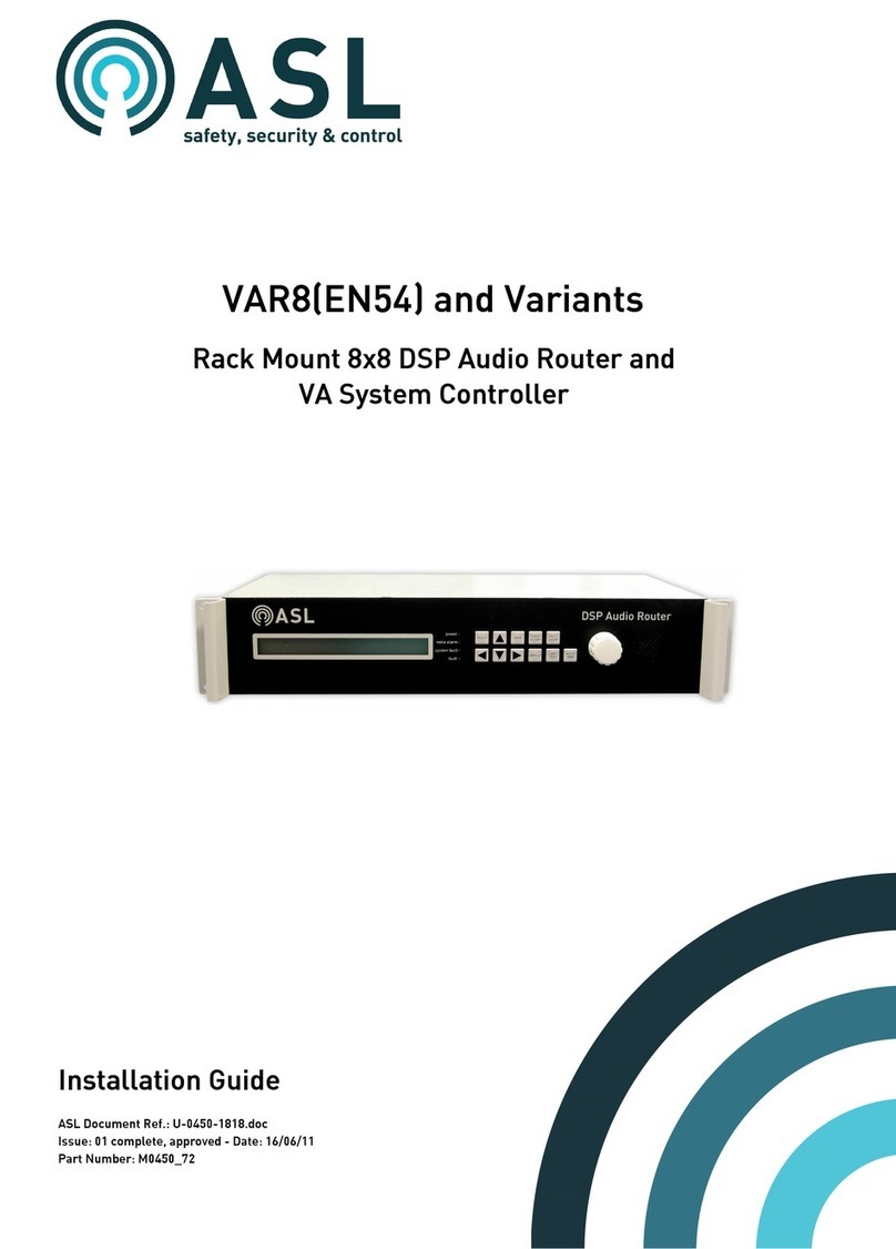 ASL INTERCOM VAR8 installation guide