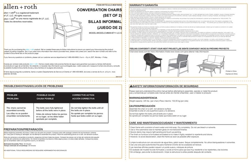 Allen + Roth MW-8711-LC-S 0878050 User manual