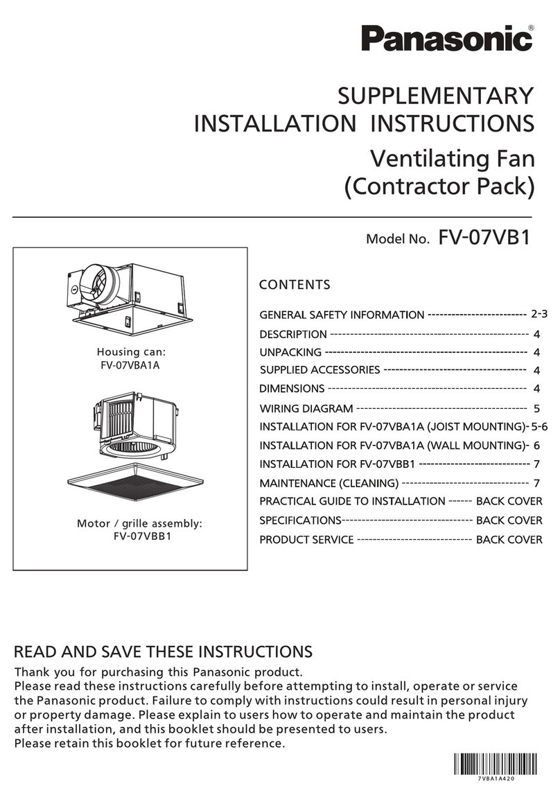 Panasonic FV-07VB1 User manual