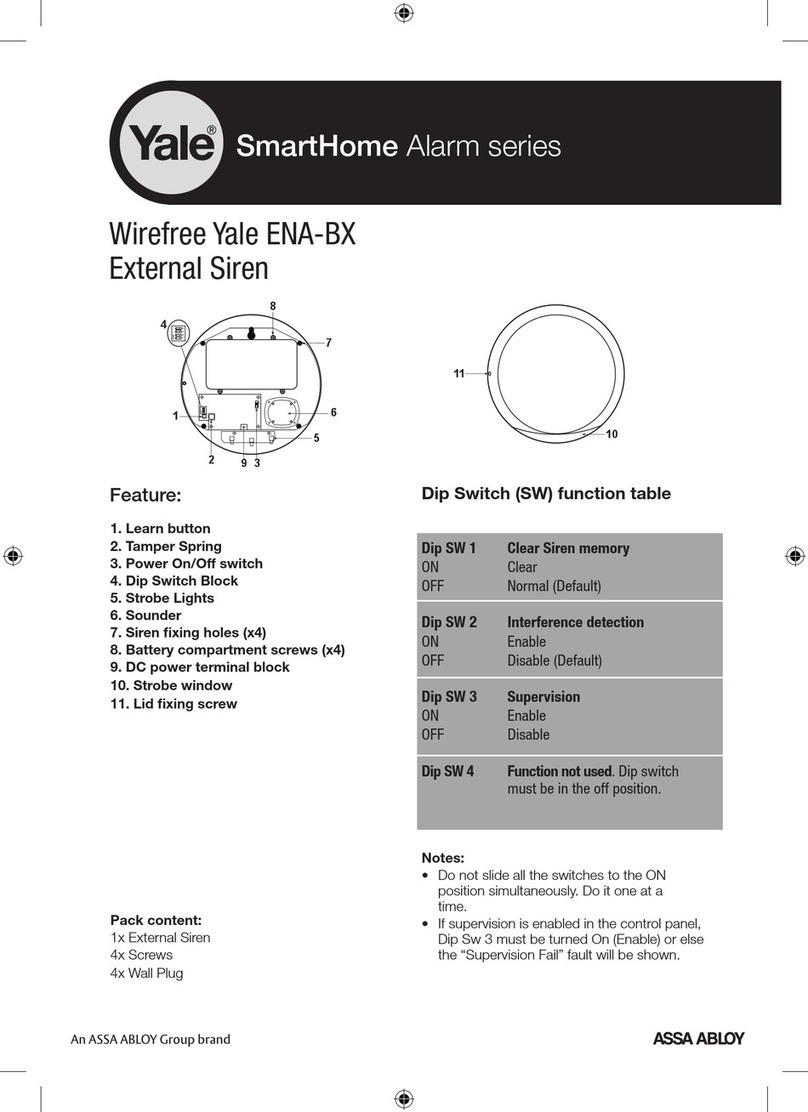 Assa Abloy Yale SmartHome Alarm Series User manual