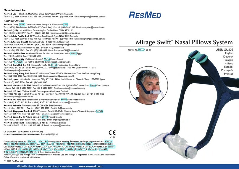 ResMed Mirage Swift user guide