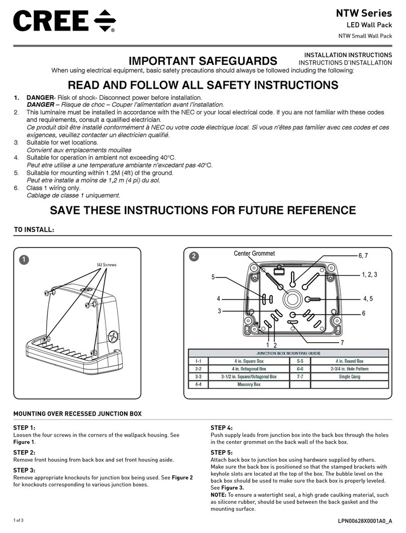 Cree NTW Series installation instructions