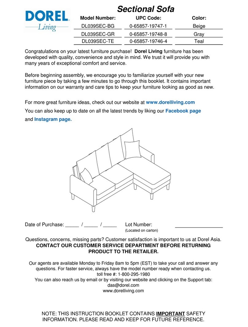 Dorel Living DL039SEC-BG Instruction booklet