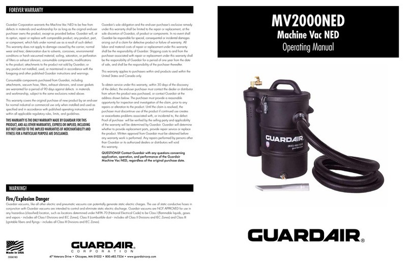 GuardAir MV2000NED operating manual