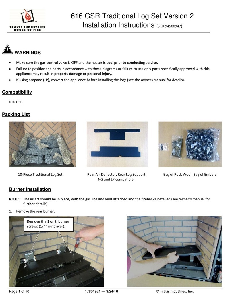 Travis Industries 616 GSR User manual