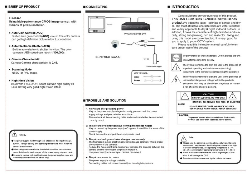 Eagleye IS-NIRB3TSC200 Series User manual