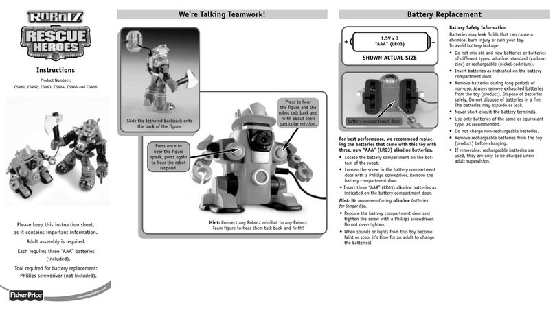 Fisher-Price ROBOTZ RESCUE HEROES Billy Blazes & Ember instructions