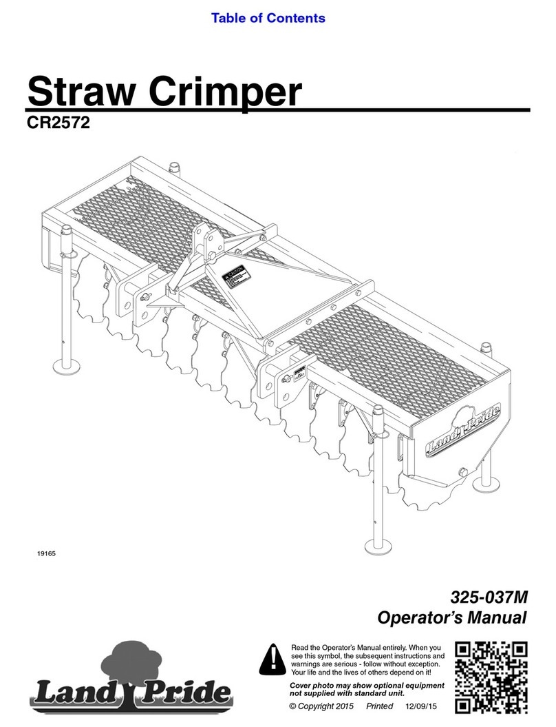 Land Pride Straw Crimper CR2572 Operator's manual