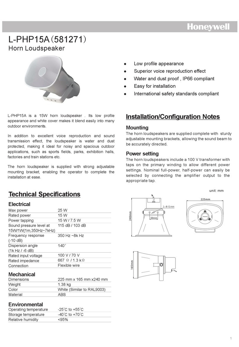 Honeywell L-PHP15A User manual