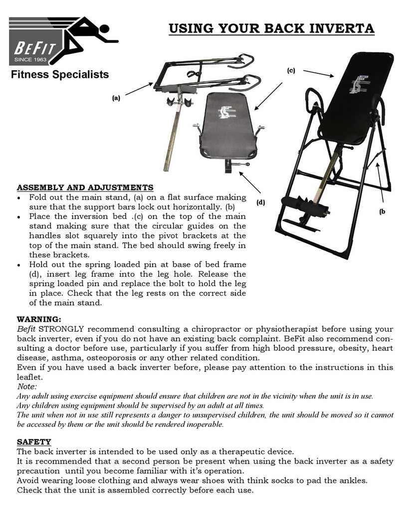 BeFit BACK INVERTA manual