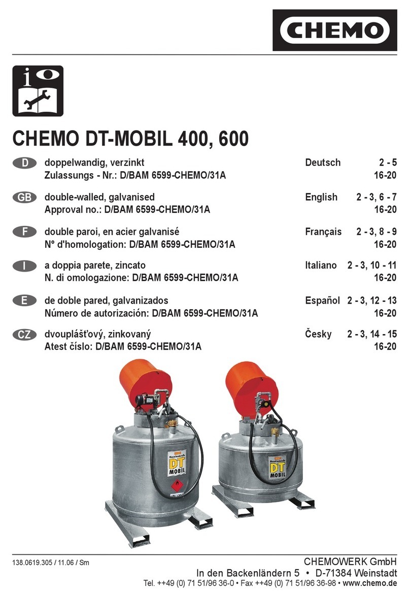 Chemo DT-MOBIL 400 Installation and operating instructions